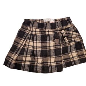 Zara Baby Buckle Front Plaid Skort